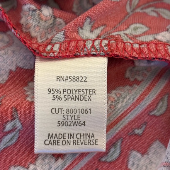 Max Studio Vibrant Red and Green Paisley Midi Dress - Picture 3 of 8